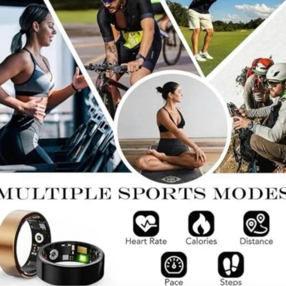 NWT Silver Limited Edition Smart Ring Health/Sleep/Fitness Monitor - Picture 7 of 16